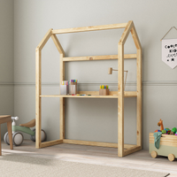 Mesa Desenho Infantil Montessori Com Regulagem Madeira Natural Tina