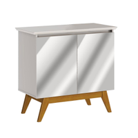 Buffet Classic 2 Portas Off White e Espelho - Imcal Móveis