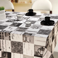 Toalha de mesa Retangular Impermeável 10 Lugares - Coffee