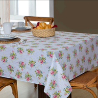 Toalha de Mesa Quadrada 4 Lugares Impermeável Porcelana