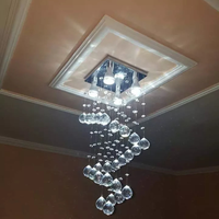 Lustre de Cristal Espiral para Hall de Entrada e Corredor 60cm