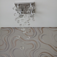 Lustre de Cristais Inox Espelhado para Quarto e Corredor 40cm