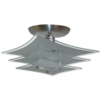 Lustre Luminária Plafon Japonês com 03 Vidros na cor Branco (Fosco) Ideal para Sala, Quarto, Cozinha, Banheiro - 30cm
