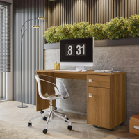 Escrivaninha Home Office Estudo Malta 1 Porta E Gaveteiro - Freijo