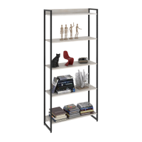 Estante Multiuso Para Escritório Industrial 05 Prateleiras Areta 186x80cm C01 Snow - Lyam Decor