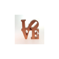 Letreiro Love Decorativo Para Mesa Cor Cobre 15x16Cm