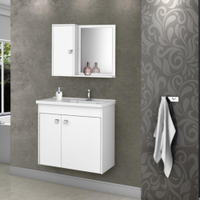 Conjunto Gabinete e Espelheira Colmar Branco