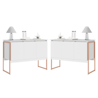 Jogo de Buffets Modernos Verona Branco Cobre