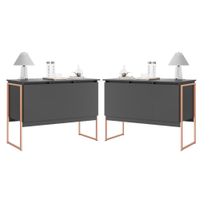 Jogo de Buffets Modernos Verona Preto Cobre