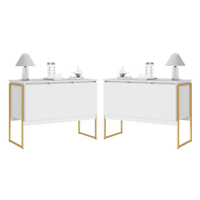 Jogo de Buffets Modernos Verona Branco Dourado