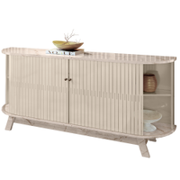 Buffet Aparador 4 Portas 183 cm Monaco Calacata Off White MADETEC