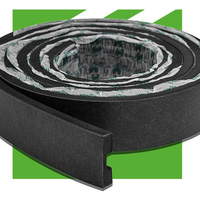Eva Rodape Acabamento Ripado Laminado 2,5m - Urban Black-passa fio