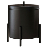 Lixeira 6 L Lovell Aluminio Banheiro Cozinha Lavabo Preto DHom