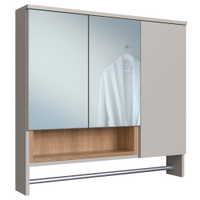Espelheira Com Toalheiro 3 Portas 80 cm ES9002 Mell Arenas FAEM