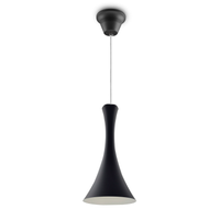 Lustre Pendente 258 1 Lâmpada Soquete E27 Preta