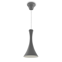 Lustre Pendente 458 1 Lâmpada Soquete E27 Prata