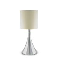 Abajur de Mesa 358 Escovada Cúpula Cru 1 Lâmp. Bivolt