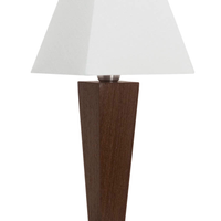 Abajur de Mesa 29 Wengue C/ Cúpula 1 Lâmp. Bivolt