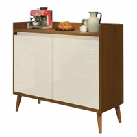 Buffet Aparador Retrô Delux 2 Portas Freijó com Off White - MoveisAqui