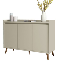 Buffet Aparador Retrô Delux 3 Portas Off White - MoveisAqui