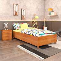 Base para Cama Box Solteiro Mônaco com Mesa de Cabeceira Veronna 3 GV Cinamomo