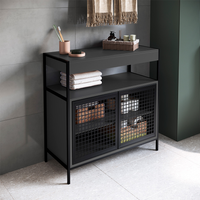 Gabinete de Banheiro Industrial Avis 2 PT Preto