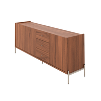 Buffet Jasper 3 Portas 3 Gavetas Canela e Champanhe