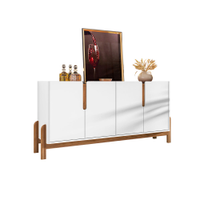 Buffet Lizz 4 PT Branco e Cedro 170 cm