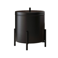 Lixeira Alumínio com Tampa 6L Luxe D09 Preto - Mpozenato