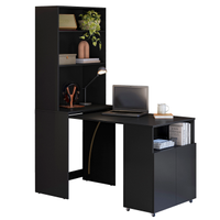Estante Escrivaninha Para Escritório Home Office Salt Preto Z06 - Mpozenato