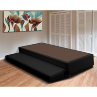 Base Box com Cama Auxiliar Solteiro 88x188x32 Luana Multimóveis CR35383 Preto