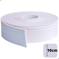 Rodapé Autocolante Flexível - Boiserie Roda Meio Moldura Eva - 10cm 10 Metros