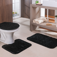 Kit Banheiro Classic Preto 3 Peças - Oásis