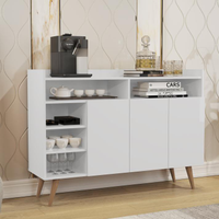 Buffet Aparador 3 Portas Nichos Retro Celta Giga Branco