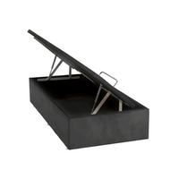 Base para Cama Box Solteiro Physical l com Baú (39x88x188) Cinza