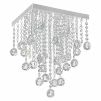 Lustre Classic com Adornos em Acrílico de Alto Brilho - Cor Cristal