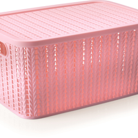 Caixa cesto organizador Trama 4,7L - Rosa