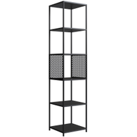 Estante 180 Cm Estilo Industrial Com Tela P1023 Preto PP