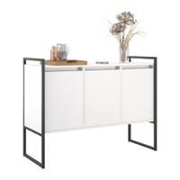 Buffet Industrial 3 Portas Rouxe - Branco e Preto