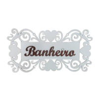 ENFEITE PLAQUINHA DE PORTA BANHEIRO Branco