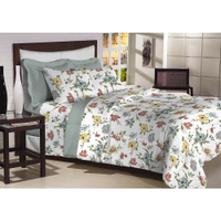 Jogo de Cama Queen 200 fios Top Confort Verde Escuro 4 peças Textil Lar