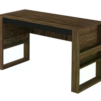 Mesa Escrivaninha Para Escritorio ME4146 Nogal Preto Tecno Mobili