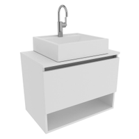 Gabinete Com Cuba Para Banheiro BN3600x06 Branco Tecno Mobili