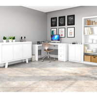 Conjunto Escritório Completo 4 Peças CJ1 Branco Tecno Mobili
