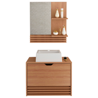 Conjunto 3 Peças Para Banheiro BN3630X13X14 Amendoa Tecno Mobili