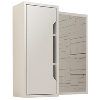 Espelheira Para Banheiro 60 cm 1 Porta BN3648 Branca Tecno Mobili