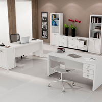 Conjunto Escritório Completo 8 Peças CJ22 Branco Tecno Mobili