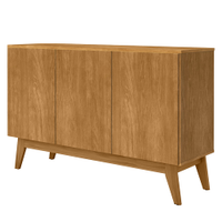 Balcao Buffet Ares 3 Portas 122 cm Nature Tebar