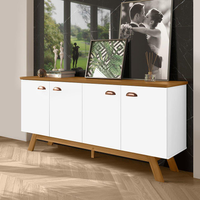Buffet Moderno Atlanta Branco E Nature Tebarrot