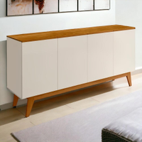 Buffet Ares Lux 04 Portas Off White E Nature Tebarrot